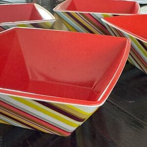 Missoni Set of 4 Multicolor Chevron serving bowls